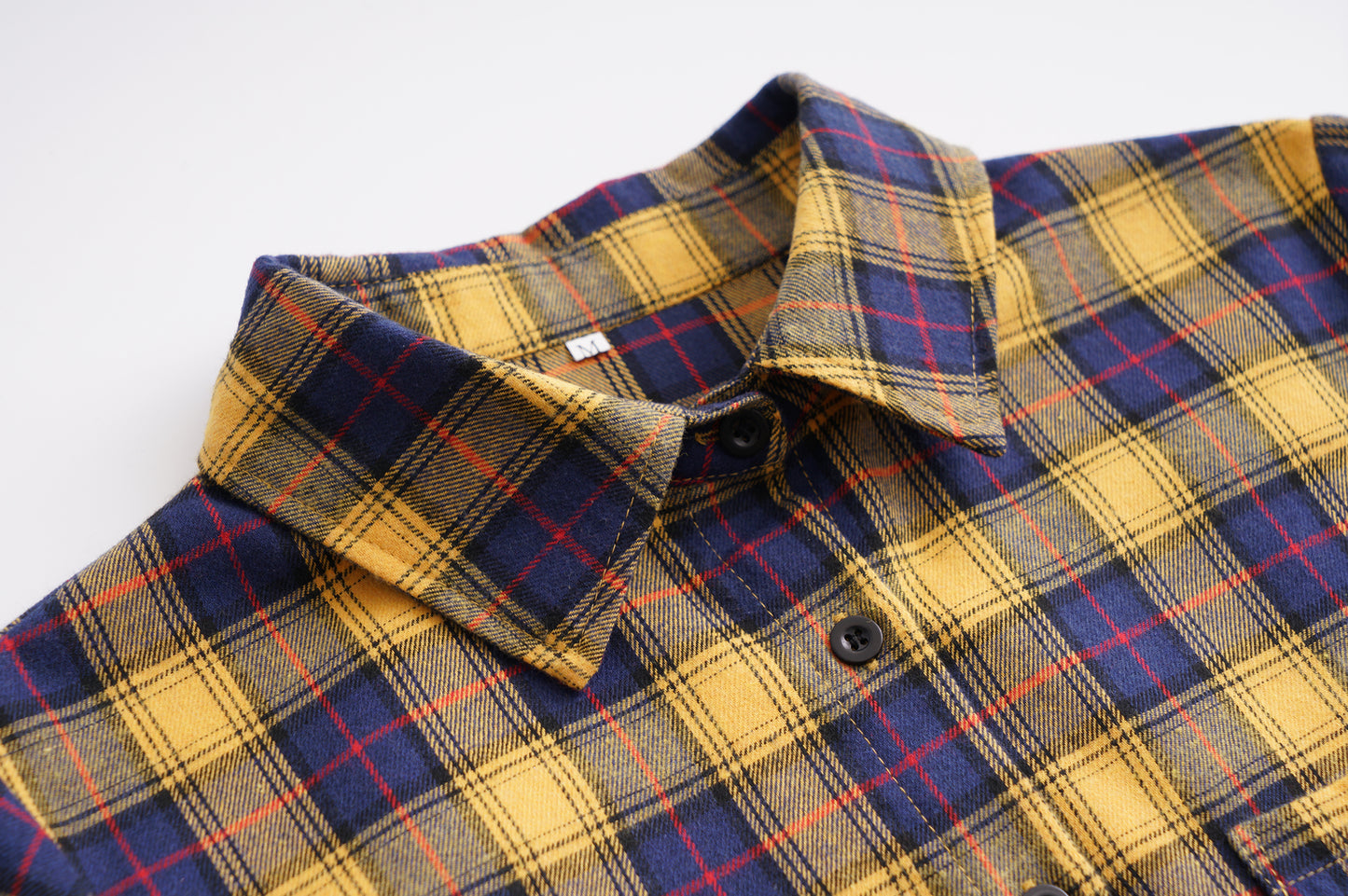 Minibee Women's Cotton Blouses Tops Plaid Long Sleeve High Low Button Down Shirts