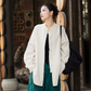 Autumn cotton and linen women's clothing new style ramie cardigan women's coat