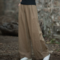 Cotton and Linen Hemp Autumn Women's Ramie Big Foot Pants Women's Linen Wide Leg Pants