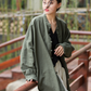 Autumn cotton and linen women's clothing new style ramie cardigan women's coat