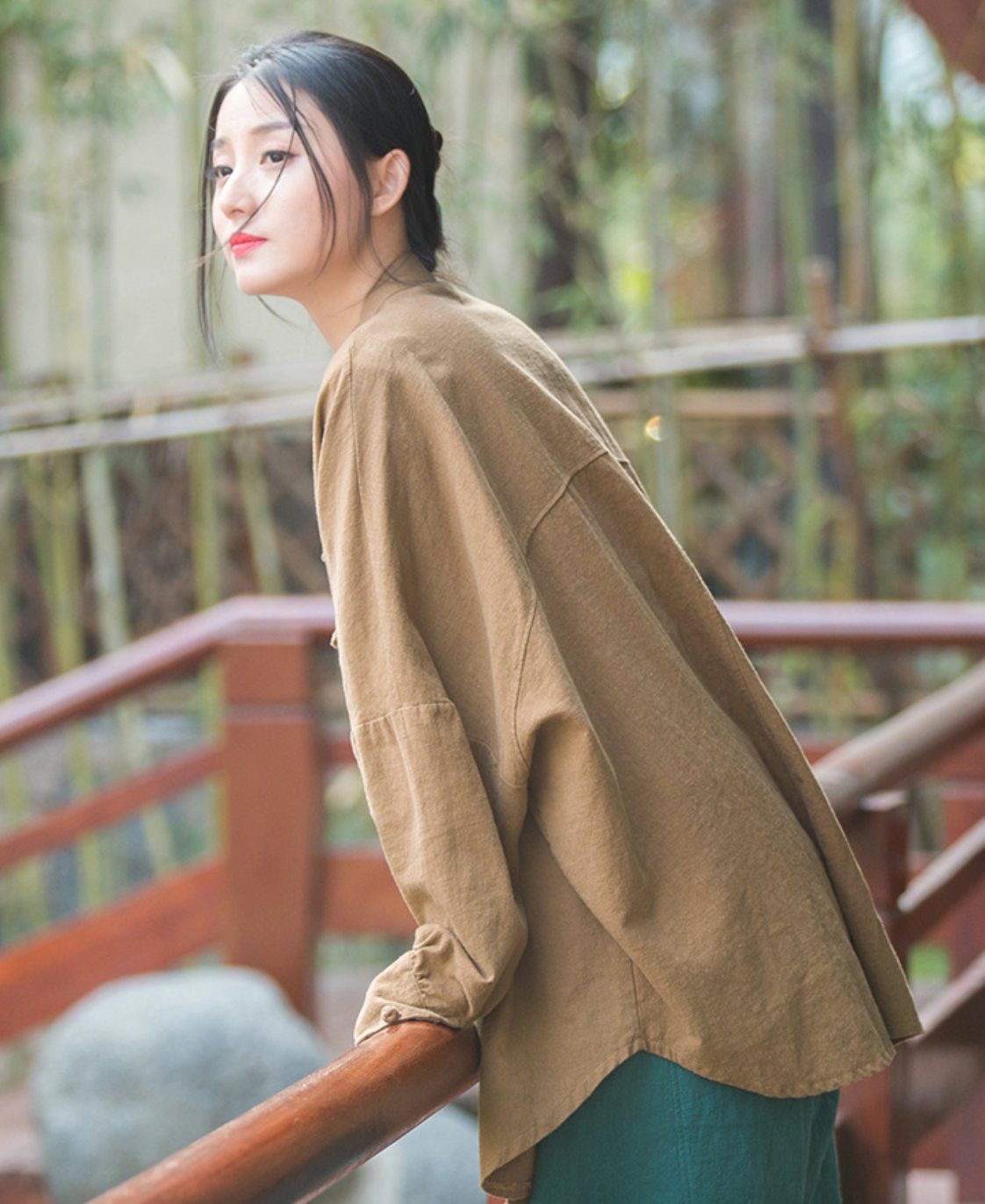 Autumn cotton and linen women's clothing new style ramie cardigan women's coat