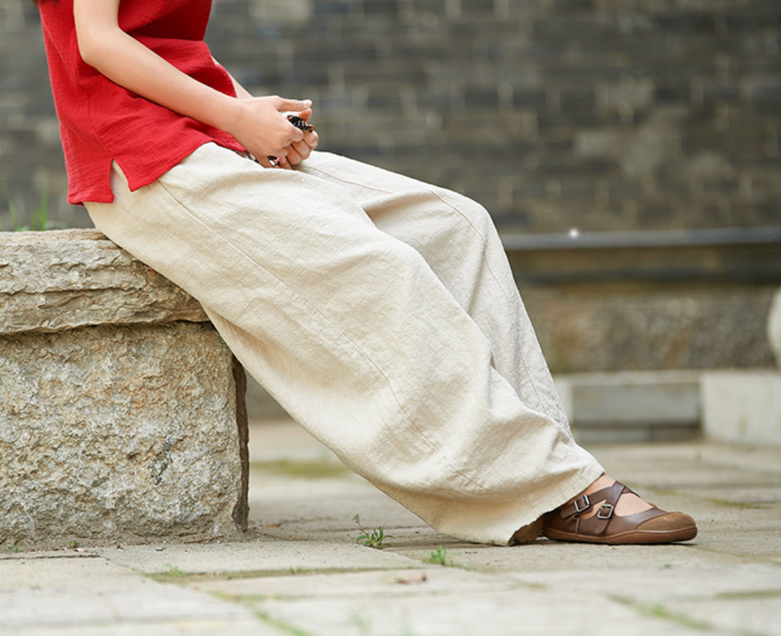Cotton and Linen Autumn women's casual lantern pants long pants