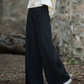 Cotton and Linen Hemp Autumn Women's Ramie Big Foot Pants Women's Linen Wide Leg Pants