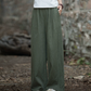 Cotton and Linen Hemp Autumn Women's Ramie Big Foot Pants Women's Linen Wide Leg Pants
