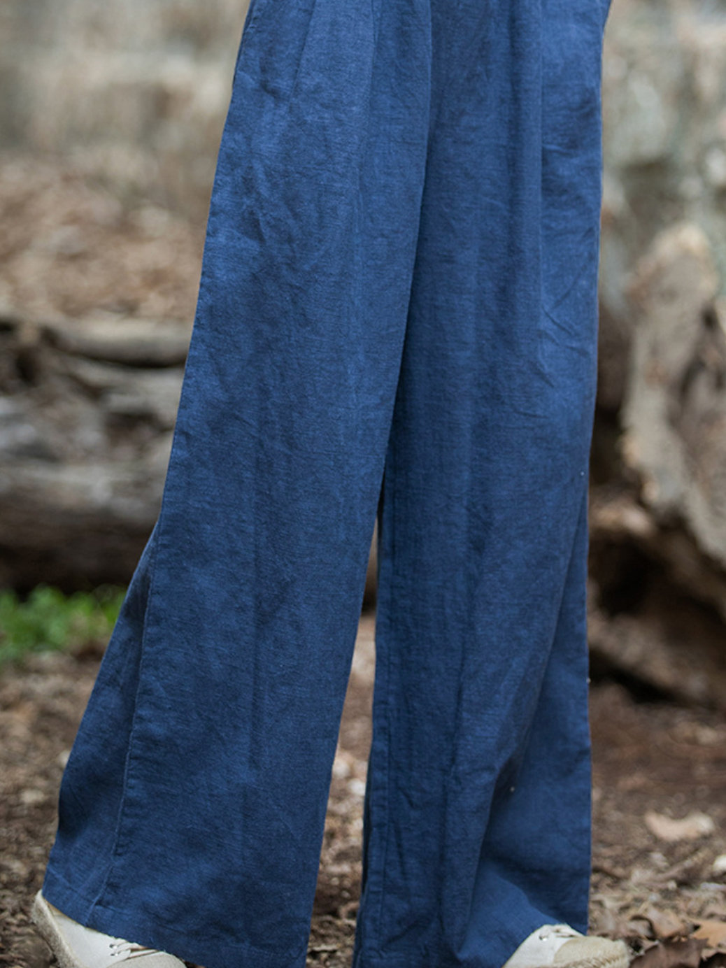 Cotton and Linen Hemp Autumn Women's Ramie Big Foot Pants Women's Linen Wide Leg Pants