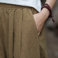Cotton and Linen Hemp Autumn Women's Ramie Big Foot Pants Women's Linen Wide Leg Pants