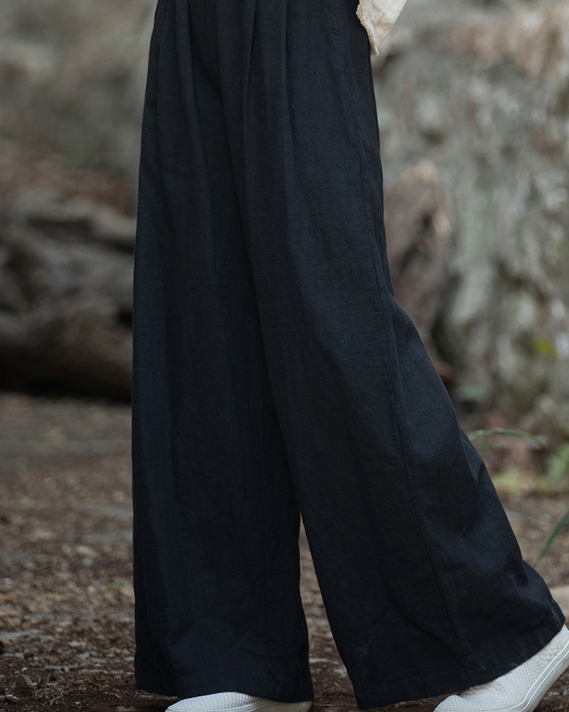 Cotton and Linen Hemp Autumn Women's Ramie Big Foot Pants Women's Linen Wide Leg Pants