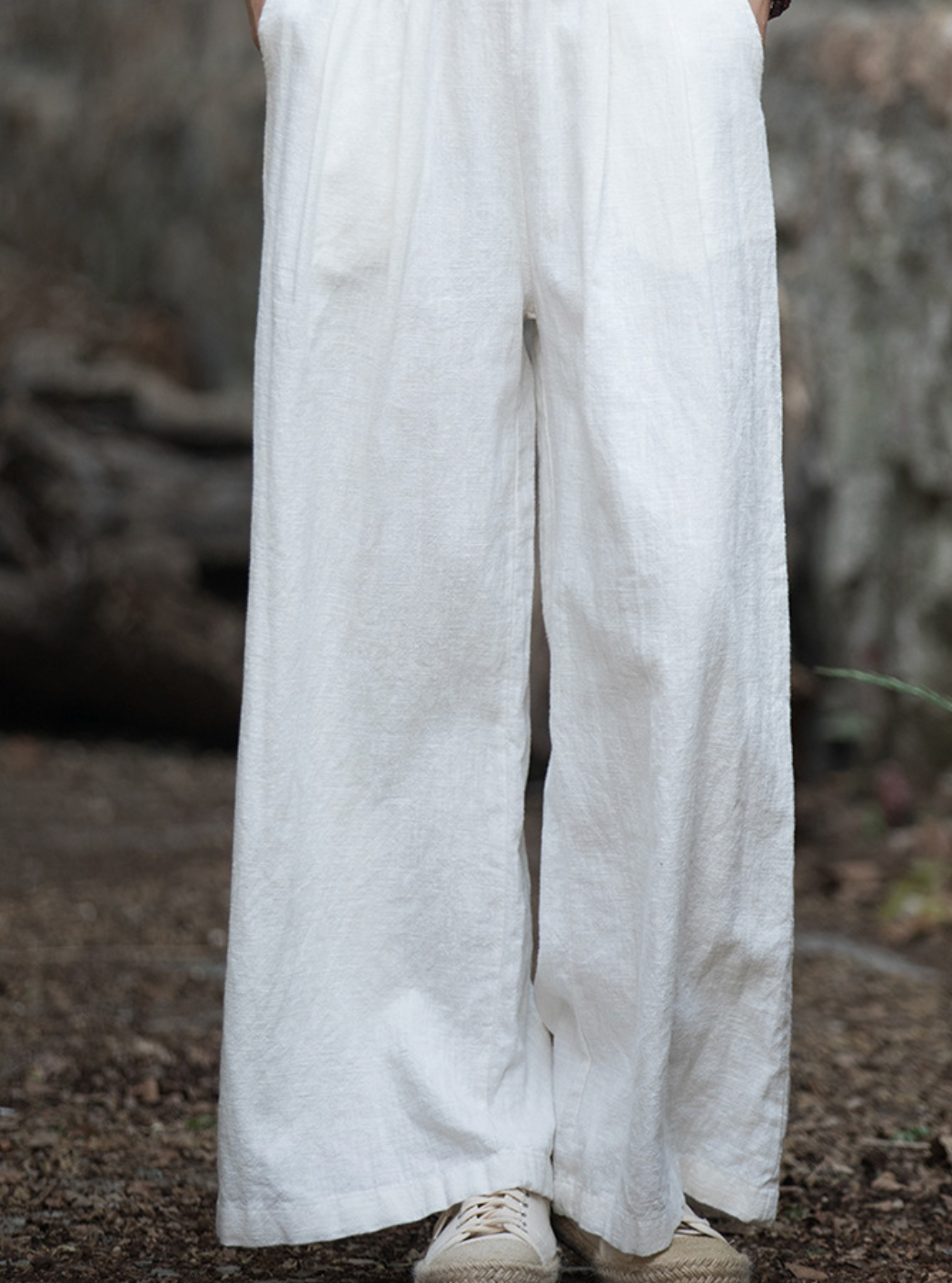 Cotton and Linen Hemp Autumn Women's Ramie Big Foot Pants Women's Linen Wide Leg Pants