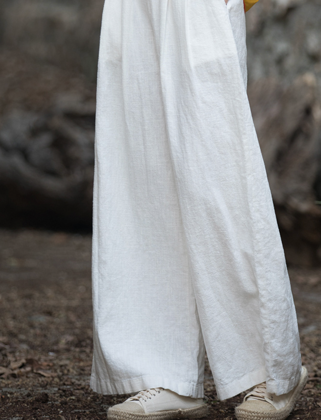 Cotton and Linen Hemp Autumn Women's Ramie Big Foot Pants Women's Linen Wide Leg Pants