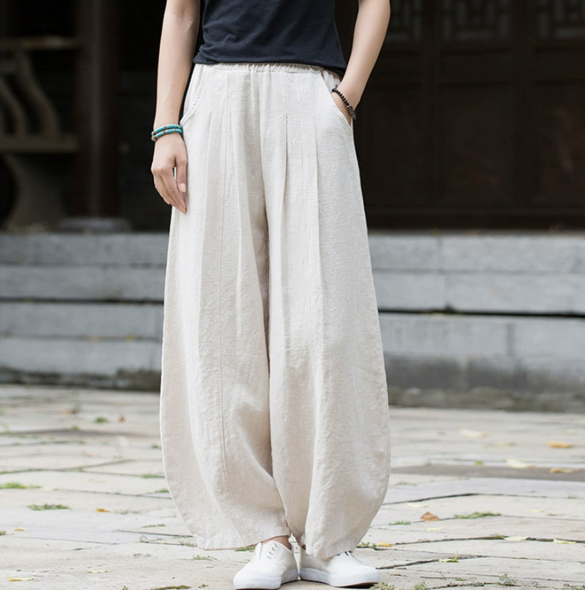 Cotton and Linen Autumn women's clothing new style slimming women's lantern pants