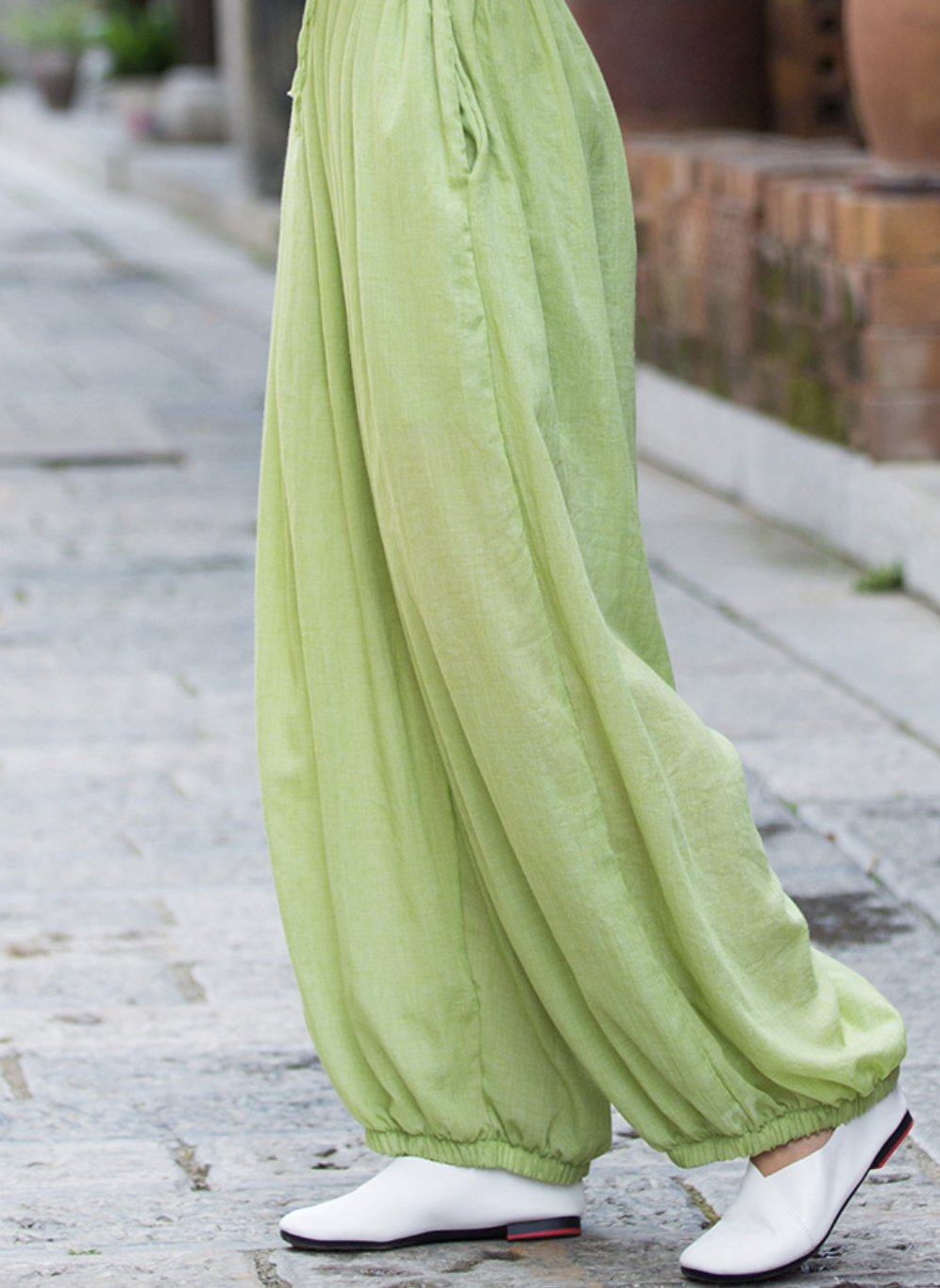 Cotton and Linen Autumn  women's clothing new lantern pants for women