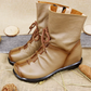 New short boots, genuine leather Martin boots, warm leather boots, thick heels, soft soles, midsole women's boots