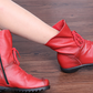 New short boots, genuine leather Martin boots, warm leather boots, thick heels, soft soles, midsole women's boots