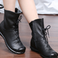 New short boots, genuine leather Martin boots, warm leather boots, thick heels, soft soles, midsole women's boots