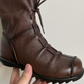 New short boots, genuine leather Martin boots, warm leather boots, thick heels, soft soles, midsole women's boots