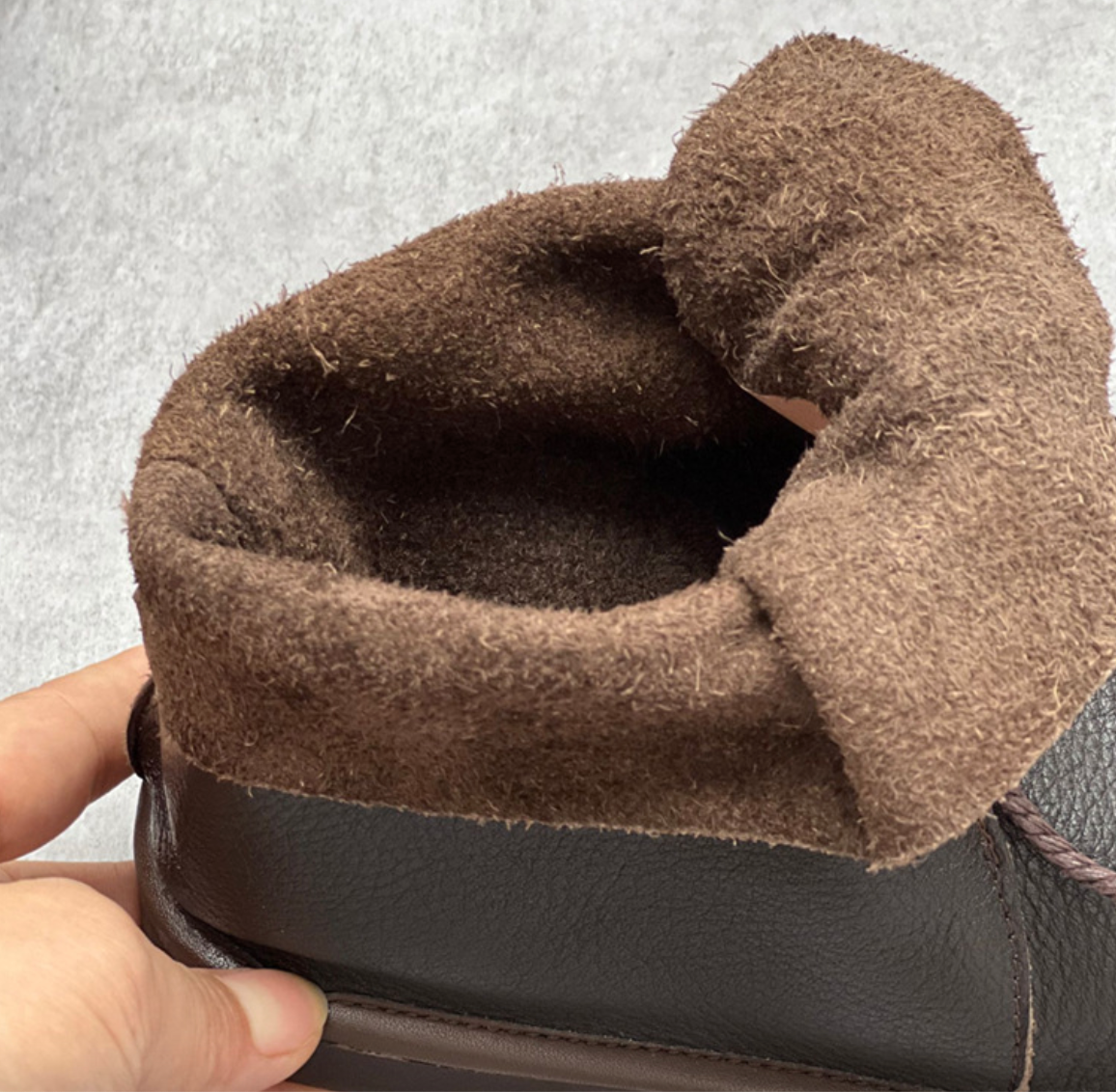 Vintage leather Martin boots with round toe and versatile British style short boots for women