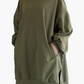 Minibee Women's Oversized Sweatshirt Crewneck Long Sleeve Tunic Shirts Plus Size Pullover Tops Fall Outfits