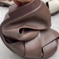 Bag heel lightweight woven hollow breathable sandals flat leather women's shoes