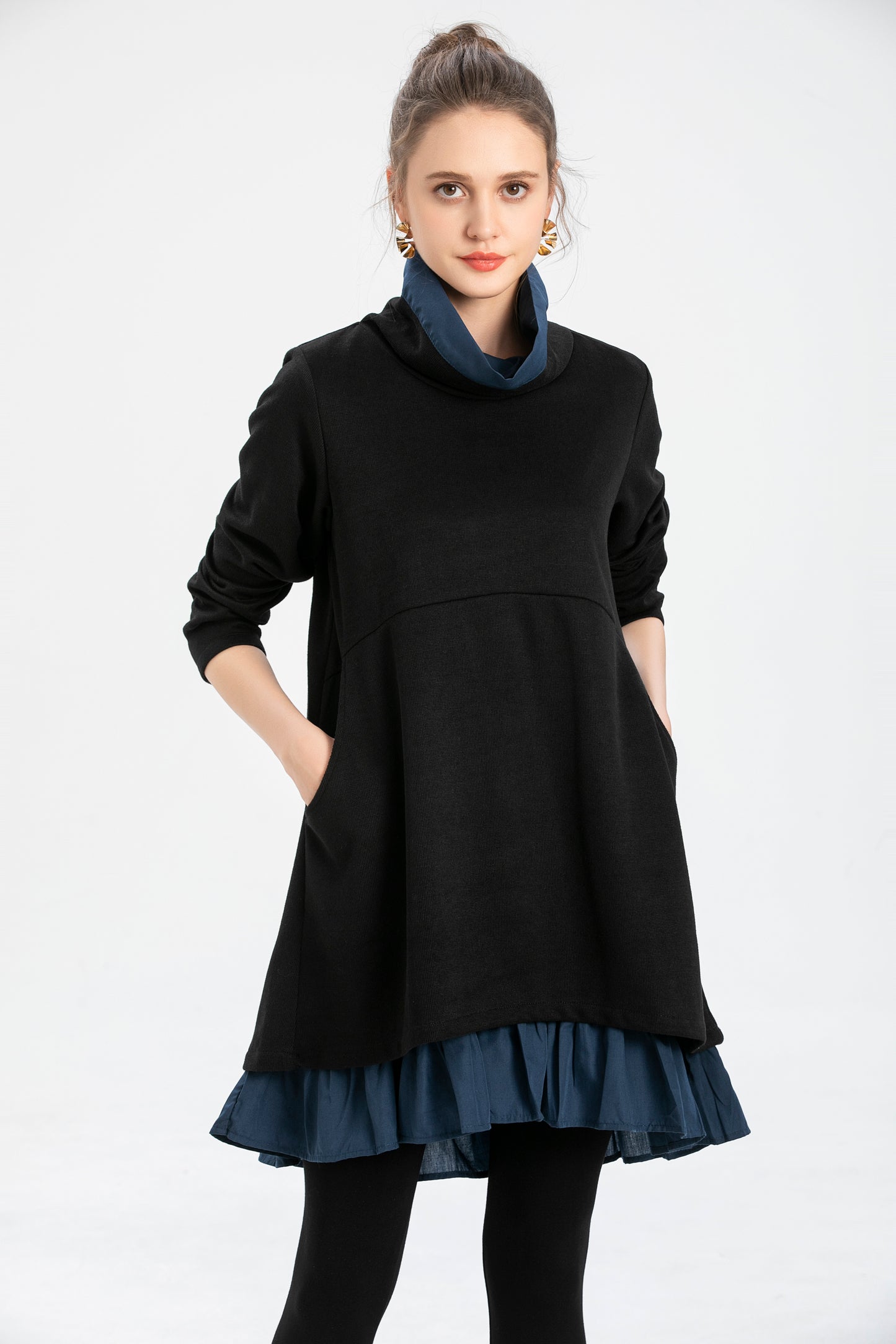 womens oversized sweatshirt dress Black Oversized Sweatshirt Dress