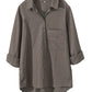Minibee Women's Cotton Linen Blouses Button Down Shirts Tops