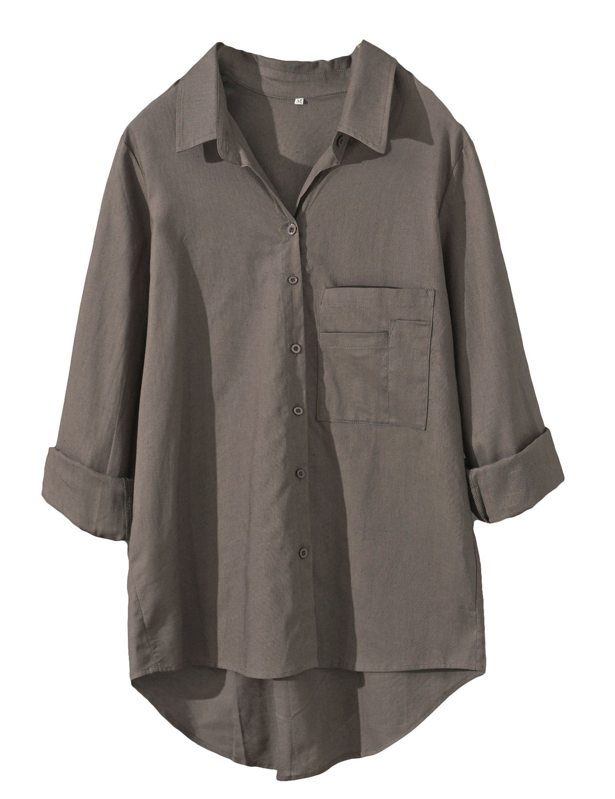 Minibee Women's Cotton Linen Blouses Button Down Shirts Tops