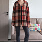 Minibee Women's Flannel Plaid Shacket Long Sleeve Jacket Button Down Shirts Coats with Pockets