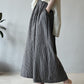 Minibee Women's Linen Palazzo Pants Casual Wide Leg Gingham Pant Boho Plaid Loose Trousers with Pockets