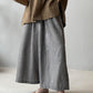 Minibee Women's Linen Palazzo Pants Casual Wide Leg Gingham Pant Boho Plaid Loose Trousers with Pockets