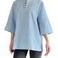 Minibee Women's 3/4 Length Sleeve Tops Cotton Linen Shirts Casual Blouse Summer Tops for Women