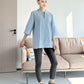 Minibee Women's 3/4 Length Sleeve Tops Cotton Linen Shirts Casual Blouse Summer Tops for Women