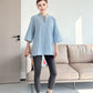 Minibee Women's 3/4 Length Sleeve Tops Cotton Linen Shirts Casual Blouse Summer Tops for Women