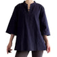 Minibee Women's 3/4 Length Sleeve Tops Cotton Linen Shirts Casual Blouse Summer Tops for Women