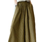 Minibee Women's Linen Palazzo Pants Casual Wide Leg Gingham Pant Boho Plaid Loose Trousers with Pockets