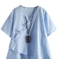 Minibee Women's Linen Retro Chinese Frog Button Tops Blouse