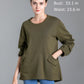 Minibee Women's Oversized Sweatshirt Crewneck Long Sleeve Cotton Pullover Tops