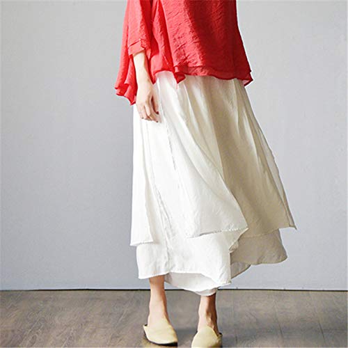 Women's Wide Leg Pants Loose Layer Capris Yoga Palazzo Elastic Waist Trousers