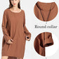 Minibee Women's Oversized Tunic Dress Long Sleeve Loose Baggy Tshirt Tops with Pockets