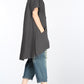 Minibee Women's Cotton Linen Short Sleeve Tunic/Top Tees