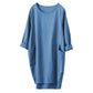 Minibee Women's Oversized Tunic Dress Long Sleeve Loose Baggy Tshirt Tops with Pockets