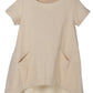 Minibee Women's Cotton Linen Short Sleeve Tunic/Top Tees