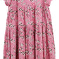 Minibee Women's Bohemian Maxi Dress Summer Short Sleeve Boho Dresses