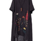 Minibee Women's Embroidered Linen Dress Summer A-Line Sundress Hi Low Tunic Clothing