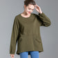 Minibee Women's Oversized Sweatshirt Crewneck Long Sleeve Cotton Pullover Tops