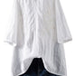 Minibee Women's Linen Embroidery Blouse V-Neck Tunic Elbow Sleeve Shirts Tops