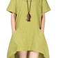 Minibee Women's Cotton Linen Short Sleeve Tunic/Top Tees