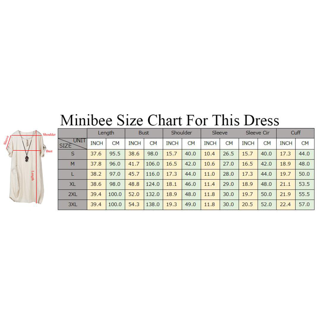 Minibee Women's Ruffle Oversize Casual Midi Dresses with Pockets