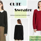 Minibee Women's Pan Collar Knitted Sweater Casual Pullover Sweatshirt