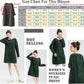 Minibee Women's Oversize Tunic Dress Corduroy Long Sleeve Tops with Pockets