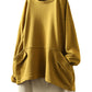 Minibee Women's Oversized Sweatshirt Crewneck Long Sleeve Cotton Pullover Tops