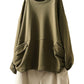 Minibee Women's Oversized Sweatshirt Crewneck Long Sleeve Cotton Pullover Tops